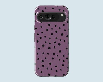 水玉模様のピンクのスマホケース。Google Pixel 10 Pro XL 9A 9 Pro XL