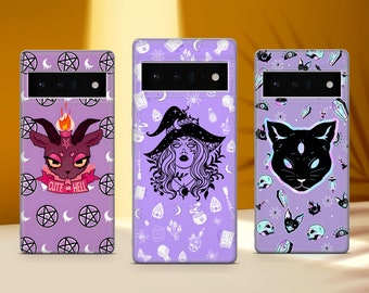 Custodia per telefono Pastel Goth Witchy Kawaii per Google Pixel 10 Pro XL 9A 9 Pro 8A 8 Pro 7A 7 Pro 6 6A 3A 4XL 5 OnePlus 13 12R 11 10 Pro