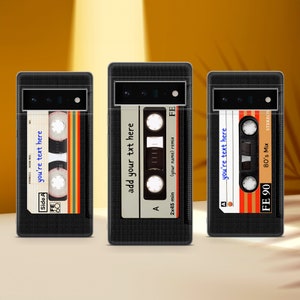 Custom cassettebandje telefoonhoesje vintage muziektape hoes voor Google Pixel 9A 9 Pro XL 8A 8 Pro 8 7A 7 Pro 7 6 Pro 6A 3 4XL 5A 2XL OnePlus 10