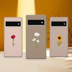 Jolie coque de téléphone minimaliste fleurs housse de téléphone adaptée pour Google Pixel 9A 9 Pro XL 8A 8 Pro 8 7A 7 Pro 7 6 6A 6 3A 3XL 4 4XL 5A Pro OnePlus 10