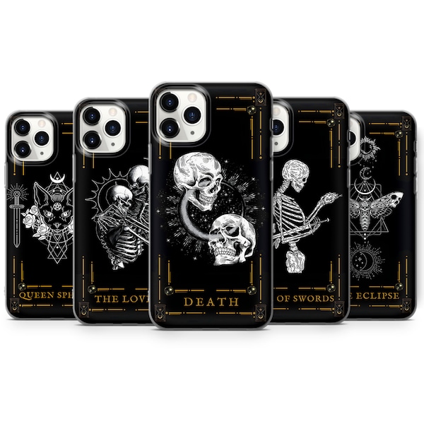 Tarot Card Goth Phone Case Witchy Phone Cover Fit for iPhone 15 14 11 Pro 12 13 XS X 7+ 8 Samsung S24 S23 S22 S20 A51 A53 A70 Huawei P30 Pro