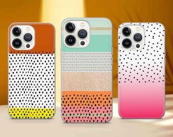 Polka Dots Phone Case Pastel Art Cover Fit for iPhone 17 Pro Max 16 15 14 13 12 13 11 XS Samsung S25 S24 S23 FE A56 A16 Huawei P30 Pro