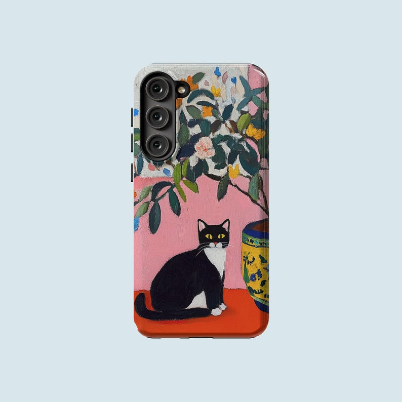 Kat Schilderen Telefoon Geval Kattenliefhebber Telefoon Cover Fit Voor Samsung Galaxy S25 S24 FE S23 Ultra S23 Plus S22 Ultra Note 20 Ultra S20 FE afbeelding 1