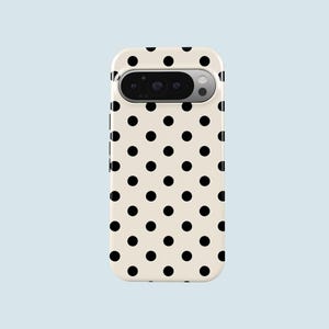 Black Polka Dots Phone Case Dots Pattern Phone Cover Fit For Google Pixel 10 Pro XL 9A 9 Pro XL 8 8A 7A 7 Pro 6 Pro 6A 3A 2 XL