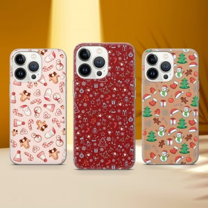 Christmas Phone Case Xmas Gift Cover Fit for iPhone 17 Pro Max 16 15 14 13 12 13 11 XS Samsung S25 S24 S23 FE A56 A16 Huawei P30 Pro