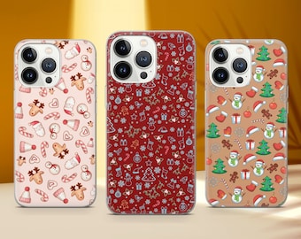 Christmas Phone Case Xmas Gift Cover Fit for iPhone 17 Pro Max 16 15 14 13 12 13 11 XS Samsung S25 S24 S23 FE A56 A16 Huawei P30 Pro