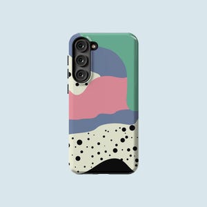 Polka Dots Phone Case Pastel Matte Phone Cover Fit For Samsung Galaxy S25 S24 FE S23 Ultra 23 Plus S22 Ultra S20 FE Note 20 Ultra Note 10