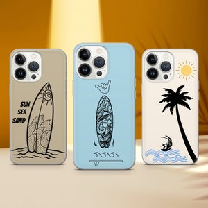 Coque de téléphone Surf Grandes vagues pour iPhone 16 Pro Max 15 14 11 Pro 12 13 XS 7 Samsung S25 S24 S23 S22 S21 S20 A14 A53 A70 Huawei P30