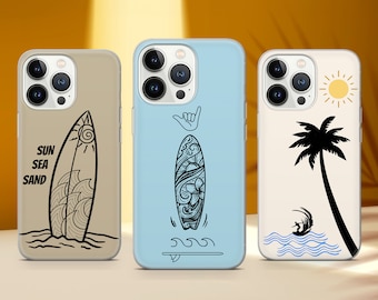 Funda para teléfono con diseño de olas de surf, compatible con iPhone 17 Pro Max 16 15 14 13 12 13 11 XS Samsung S25 S24 S23 FE A56 A16 Huawei P30 Pro