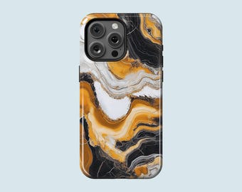Funda de teléfono de mármol naranja con acabado de mármol MagSafe compatible con iPhone 17 Pro Max 16 Pro Max 15 14 13 Pro 12 11 Pro XS XR 8 Plus