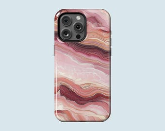 Custodia per telefono in marmo rosa con finitura in marmo, custodia per telefono MagSafe adatta per iPhone 17 Pro Max 16 Pro Max 15 14 13 Pro 12 11 Pro XS XR 8 Plus