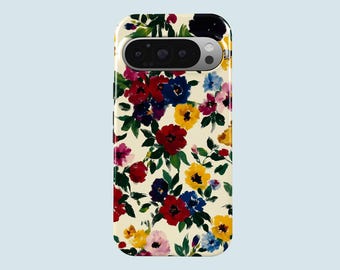 Colorful Wildflower Phone Case Floral Print Phone Cover Fit For Google Pixel 10 Pro XL 9A 9 Pro XL 8 8A 7A 7 Pro Pixel 6 Pro 6A