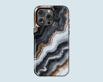 Black Marble Phone Case Marble Finish MagSafe Phone Cover Fit for iPhone 17 Pro Max 16 Pro Max 15 14 13 Pro 12 11 Pro XS XR 8 Plus
