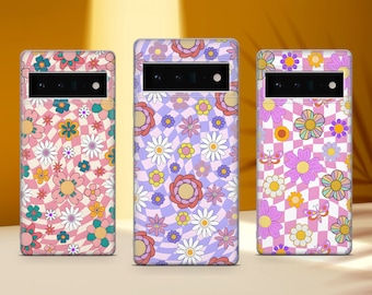 Custodia per telefono floreale hippie anni '70 retrò Groovy per Google Pixel 10 Pro XL 9A 9 Pro 8A 8 Pro 7A 7 Pro 6 6A 3A 4XL 5 OnePlus 13 12R 11 10 Pro