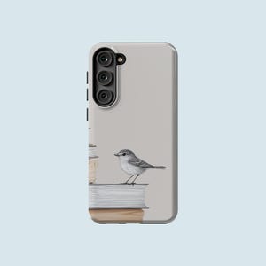 Minimalistische Vogel Telefoon Geval Esthetische Boeken Telefoon Cover Fit Voor Samsung Galaxy S25 S24 FE S23 Ultra S23 S22 Ultra S20 FE Note 20 Ultra