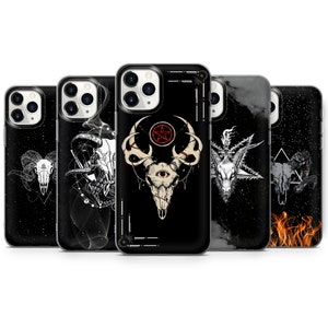 Ram Skull Phone Case Goat Head Phone Cover Fit for iPhone 15 14 11 Pro 12 13 XS 7+ Samsung S24 S23 S21 S20 S8 S9 A51 A52 A53 A70 Huawei P30