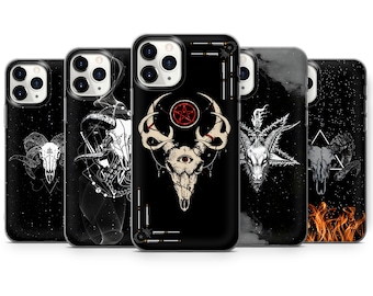 Etui na telefon z czaszką barana i głową kozy pasujące do iPhone'a 17 Pro Max 16 15 14 13 12 13 11 XS Samsung S25 S24 S23 FE A56 A16 Huawei P30 Pro