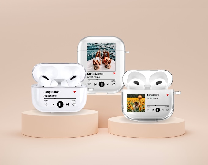 Custom Music Plaque AirPods Case Album Cover for AirPods 1 Gen AirPods 2 Gen AirPods Pro 2 AirPods 3 AirPods 4 Galaxy Buds+ Buds 2 Pro Live