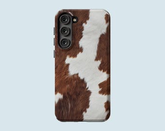 Koe Print Esthetisch Telefoon Geval Dierenprint Telefoon Cover Fit Voor Samsung Galaxy S25 S24 FE S23 Ultra S23 S22 Ultra S20 FE Note 20 Ultra