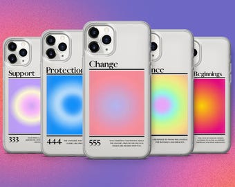 Colourful Aura Phone Case Spiritual Cover Fit for iPhone 17 Pro Max 16 15 14 13 12 13 11 XS Samsung S25 S24 S23 FE A56 A16 Huawei P30 Pro