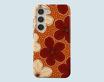 Retro Floral Phone Case Vintage Floral Phone Cover Fit For Samsung Galaxy S25 S24 FE S23 Ultra S23 S22 Ultra S20 FE Note 20 Ultra
