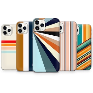 Retro Stripes Phone Case Aesthetic Vintage Cover fit for iPhone 17 Pro Max 16 15 14 13 12 13 Samsung S25 S24 S23 FE A56 A16 Huawei P30 Pro