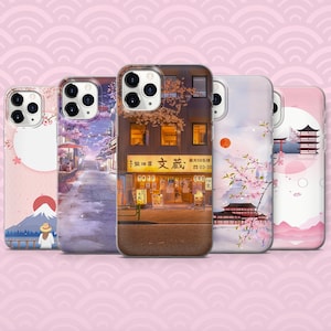 Japanese Style Phone Case Kawaii Cover Fit for iPhone 17 Pro Max 16 15 14 13 12 13 11 XS Samsung S25 S24 S23 FE A56 A16 Huawei P30 Pro