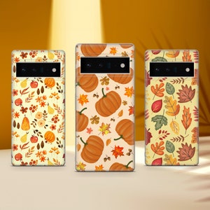 Autumn Pumpkin Phone Case Fall Leaves Cover Fit For Google Pixel 10 Pro XL 9A 9 Pro 8A 8 Pro 7A 7 Pro 6 6A 3A 4XL 5 OnePlus 13 12R 11 10 Pro
