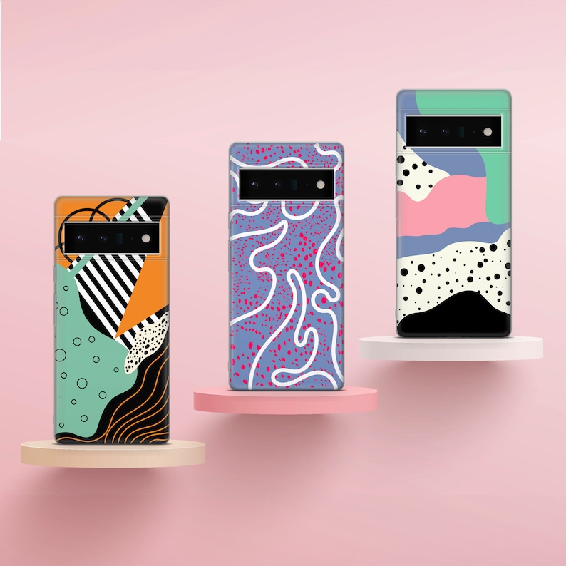 Polka Dots Phone Case Pastel Matte Cover for Google Pixel 10 Pro XL 9A 9 Pro 8A 8 Pro 7A 7 Pro 6 6A 3A 4XL 5 OnePlus 13 12R 11 10 Pro image 1