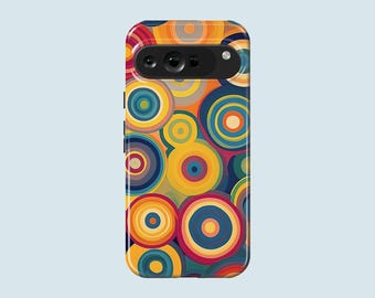 Retro Geometric Circles Phone Case Aesthetic Phone Cover Fit For Google Pixel 10 Pro XL 9A 9 Pro XL 8 8A 7A 7 Pro Pixel 6 Pro 6A 3A 2 XL