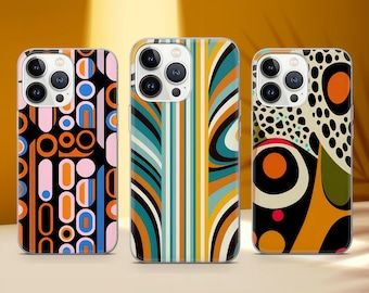 Retro Stripes Vintage Phone Case Aesthetic Cover fit for iPhone 17 Pro Max 16 15 14 13 12 13 11 XS Samsung S25 S24 S23 FE A56 A16 Huawei P30