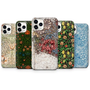 William Morris Phone Case Vintage Cover Fit For iPhone 17 Pro Max 16 15 14 13 12 13 11 XS Samsung S25 S24 S23 FE A56 A16 Huawei P30 Pro