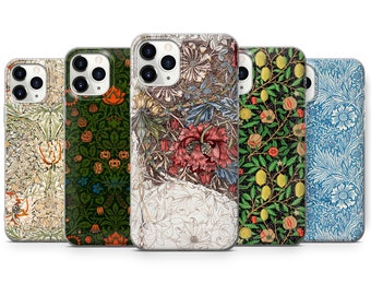 William Morris Phone Case Vintage Cover Fit For iPhone 17 Pro Max 16 15 14 13 12 13 11 XS Samsung S25 S24 S23 FE A56 A16 Huawei P30 Pro