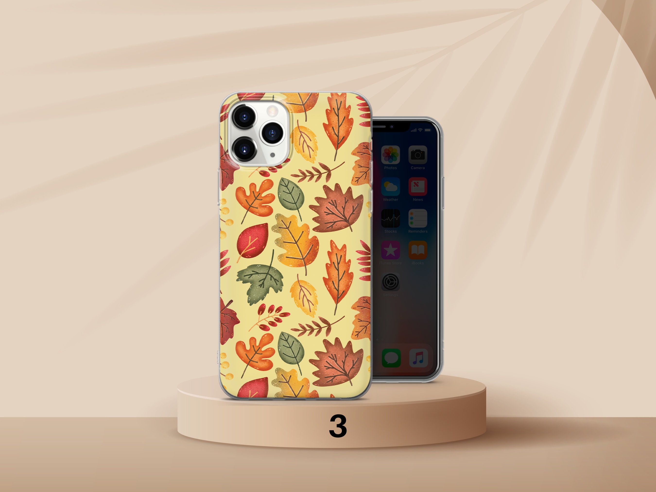 Antumn Fall Leaves Pattern Phone Case Compatible With IPhone 17 Pro