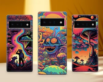 Custodia per telefono psichedelica e psichedelica con effetti visivi estetici per Google Pixel 10 Pro XL 9A 9 Pro 8A 8 Pro 7A 7 Pro 6 6A 3A 4XL OnePlus 13 12R 11 10