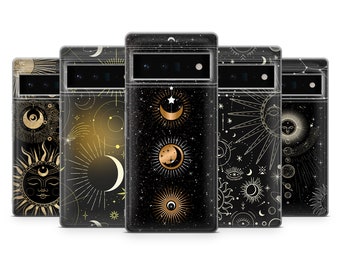 Astrology Phone Case Sun Moon Celestial Cover Fit For Google Pixel 10 Pro XL 9A 9 Pro 8A 8 Pro 8 7A 7 Pro 6 6A 3A 4XL 5 OnePlus 13 12R 11 10