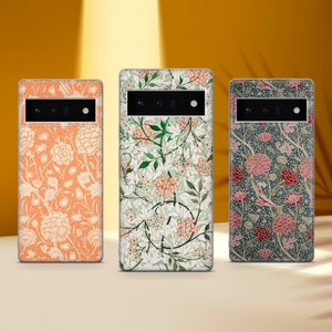 Vintage Floral Phone Case William Morris Cover Fit For Google Pixel 8A 8 Pro 8 7A 7 Pro 7 6 6A 6 Pro 3 3A 3XL 4 4A 4XL OnePlus 10 Xiaomi