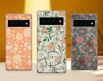 Vintage Floral Phone Case William Morris Cover Fit For Google Pixel 10 Pro XL 9A 9 Pro 8A 8 Pro 7A 7 Pro 6 6A 3A 4XL 5 OnePlus 13 12R 11 10