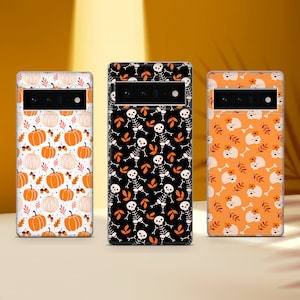 Halloween Phone Case Cute Spooky Goth Cover Fit For Google Pixel 10 Pro XL 9A 9 Pro 8A 8 Pro 7A 7 Pro 6 6A 3A 4XL 5 OnePlus 13 12R 11 10 Pro