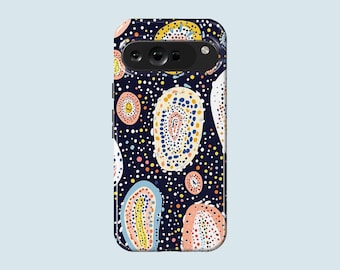 Handyhülle mit organischem Punktmuster – Abstrakte Kunst – Passend für Google Pixel 11 Pro XL, 10A, 10 Pro, 9A, 9 Pro XL, 8, 8A, 7A, 7 Pro, 6 Pro, 6A