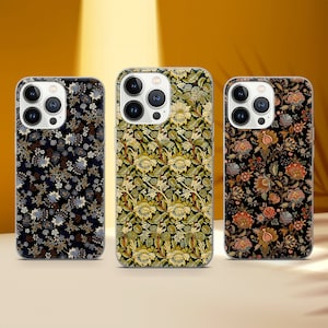 William Morris Print Phone Case Vintage Cover Fit For iPhone 17 Pro Max 16 15 14 13 12 13 11 Samsung S25 S24 S23 FE A56 A16 Huawei P30 Pro