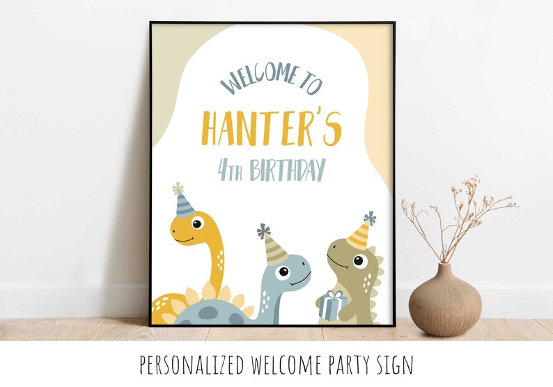 Cute Dinosaurs Cake Toppers, Age Centerpiece Figure, Dino Party Cake ...