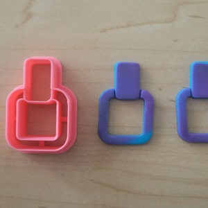 Polymer Clay Cutters - Square shaped cutter- Shaped Polymer Clay Cutters - Jewelry making