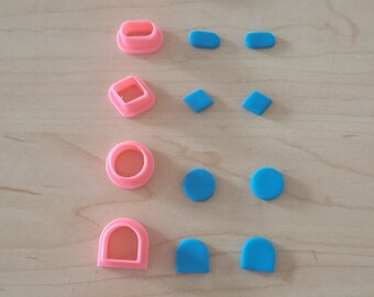 Polymer Clay Cutters - PLA Stud Earring Molds for Jewelry Making