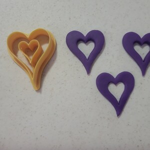 Polymer Clay Cutters - Heart Shaped Cutter - Valentine themed Polymer Clay Cutters - Jewelry making
