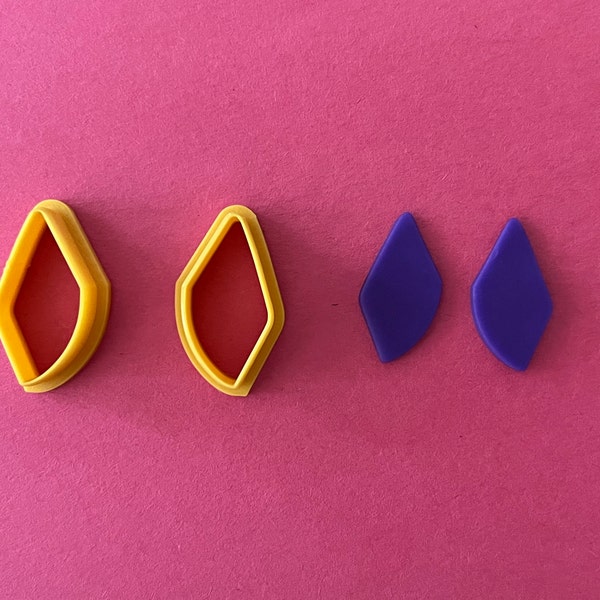 Polymer Clay Cutters -Asymmetric Design Earring Cutter Set themed Polymer Clay Cutters - Jewelry making