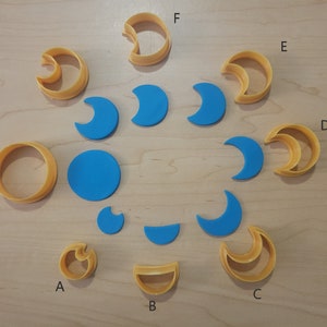 Polymer Clay Cutters - Moon Shaped Cutter - Crescent themed Polymer Clay Cutters - Jewelry making
