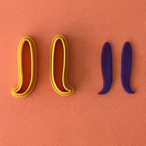 Polymer Clay Cutters -Asymmetric Design Earring Cutter Set Polymer Clay Cutters - Jewelry making