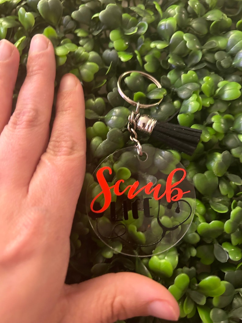 Scrub Life Nursing Keychain Etsy