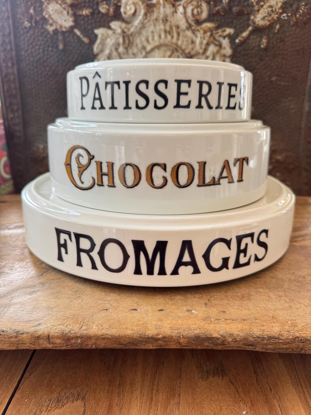 Repurposed Restaurant Ware Slab: Fromages Dairy Advertising Display (10 ...